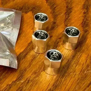 TOYOTA, 4PCS Tire Caps, Aluminum Alloy Valve Stem Cap, Decorative Accessory